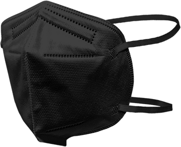 Black N95 Respirator Mask, Fold Style, NIOSH APPROVED, (Box of 20), Size: Regular